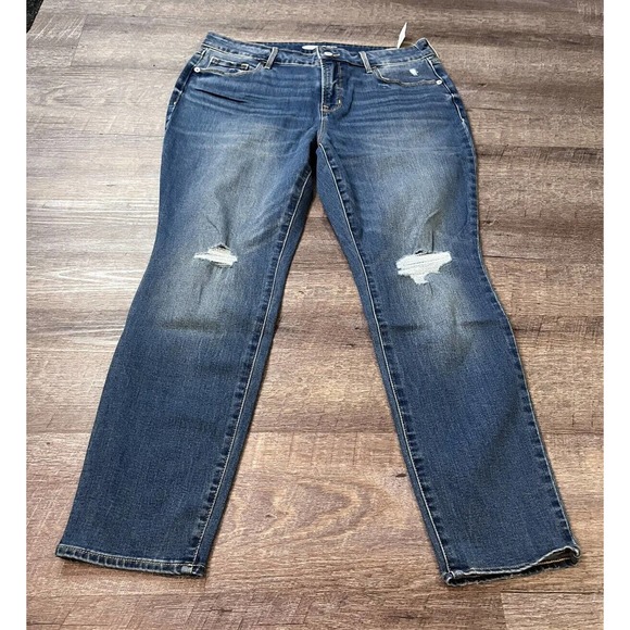 Old Navy Womens Jeans Size 14 Petite Pop Icon Skinny Medium Wash O7 - Picture 1 of 8